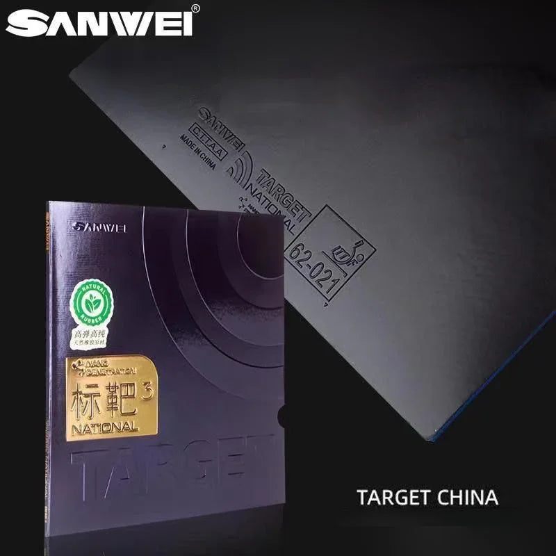 Original SANWEI TARGET 3 National Table Tennis Rubber Sticky Rubber Blue Sponge Target 3 Professional Ping Pong Cake Sponge