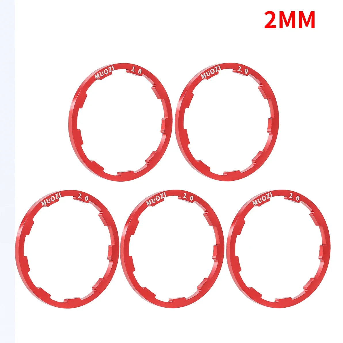 MUQZI 5pcs Cassette Washer 1mm 1.5mm 1.85mm 2mm 2.18mm 2.35mm 2.5mm Flywheel Spacer Bike Hub Washer
