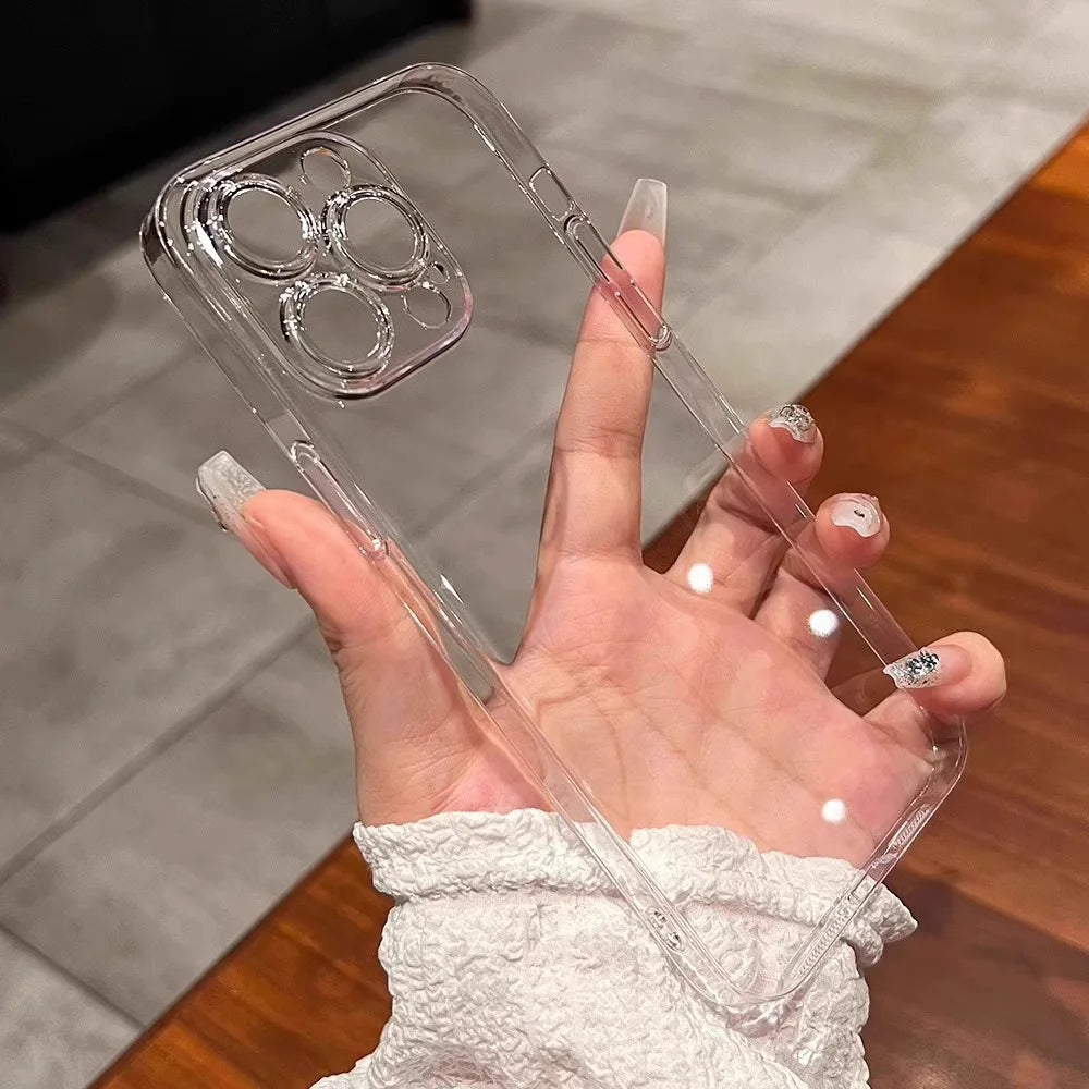 Clear Case For iPhone 17 16 15 14 11 12 13 Pro Max 7 8 15 16 Plus X XR XS Max Air SE 2020 2022 iphone11 Shockproof Cover Funda