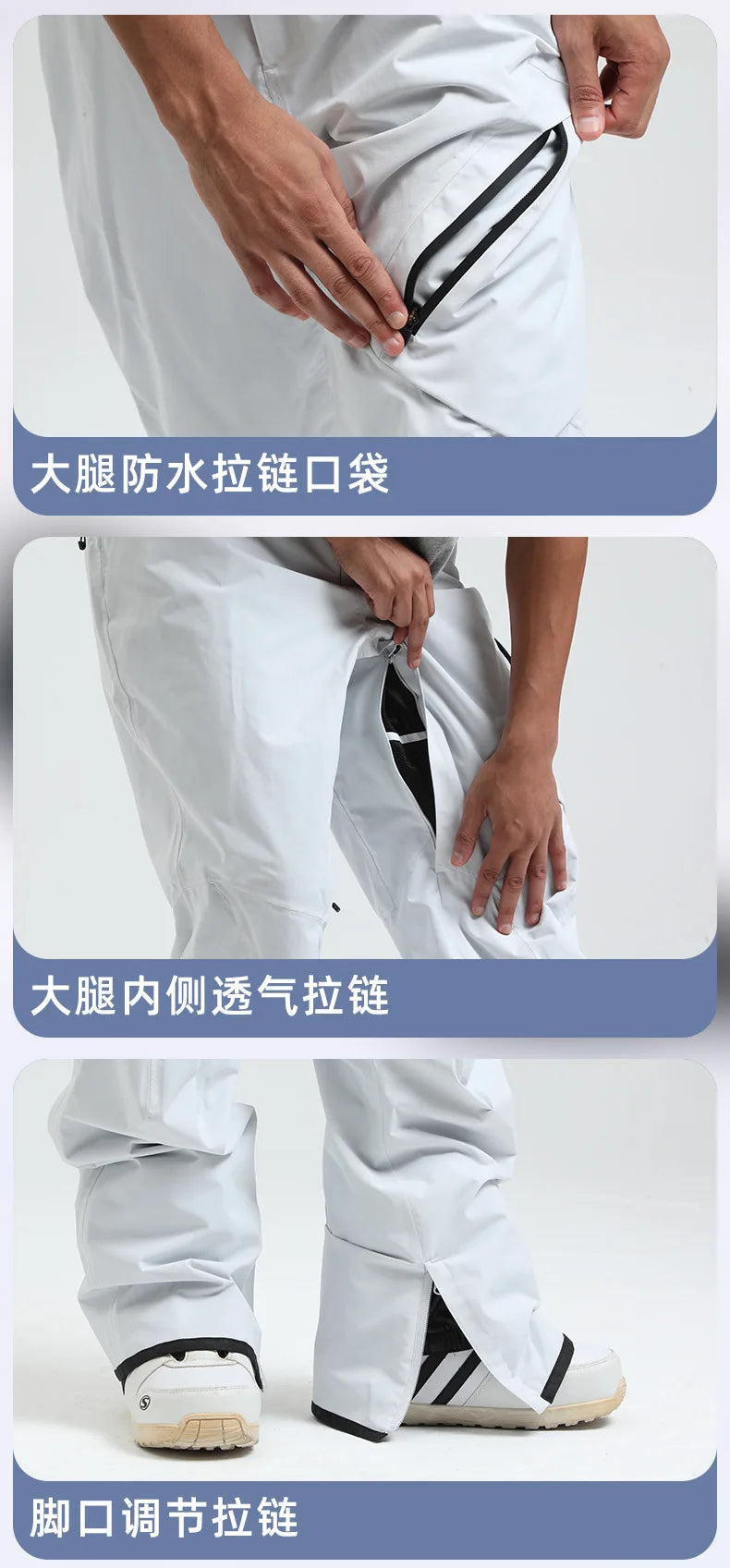 GSOU SNOW Women Men Ski Pants Snowboard Pants Super Baggy Snowboarding Loose Snow sport Insulation Waterproof Windproof