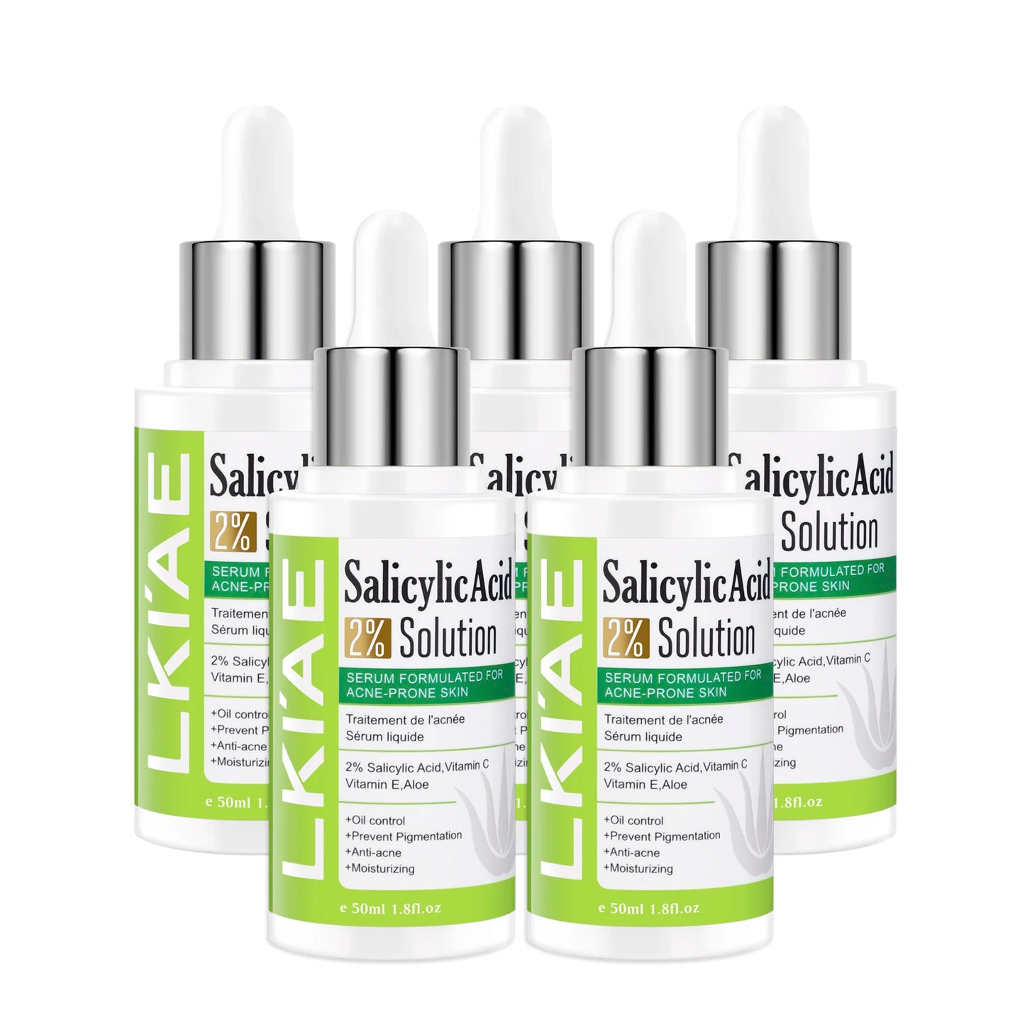 LKIAE Aloe Vera Lightening Face Serum, Idea Facial Essence to Anti Acne, with Vitamin C, Vitamin E, Moisturizing, Clean Skin
