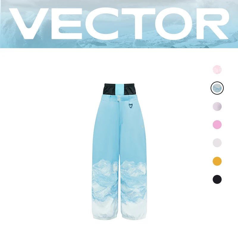 VECTOR Men Women 3L Cotton Ski Jacket Ski Pants Winter Warm Windproof Waterproof Outdoor Sports Snowboard Ski Coat Trousers
