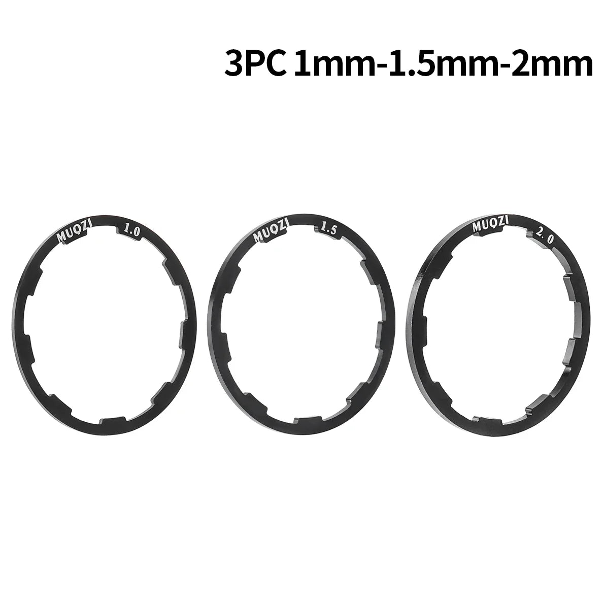 MUQZI 5pcs Cassette Washer 1mm 1.5mm 1.85mm 2mm 2.18mm 2.35mm 2.5mm Flywheel Spacer Bike Hub Washer