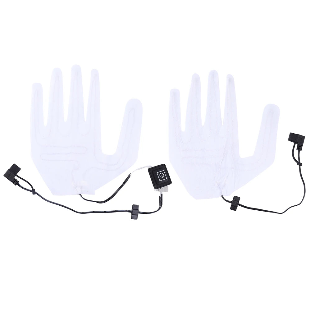 Heating Pad Heated Gloves Pad Xmas Gift USB Heated Gloves Pad Winter Warm Five-Finger Gloves Heating Pad Glove Heating Sheet