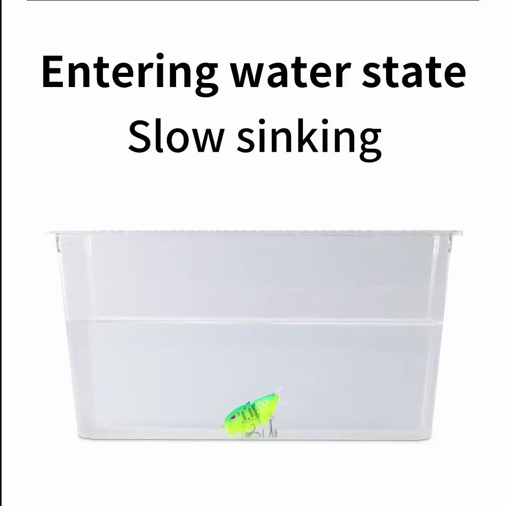 Fishing Lure Slow Sinking Swimbait 2 Joints Bait 60mm 6.5g 3D Eyes PVC Material for Bass Trout Predator Lure Pesca