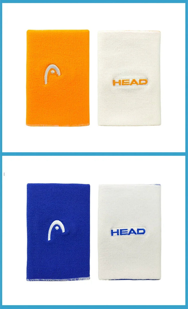 Original HEAD Tennis Wristband Badminton Sport Wristband Cotton Comfortable Sweat Wiping Non Slip Wristband