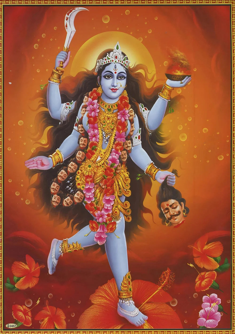 Hindu Goddess Wall Art Kali Mahavidya Poster Tantric Shakti Devi Canvas Painting Home Living Room Decoration Painting