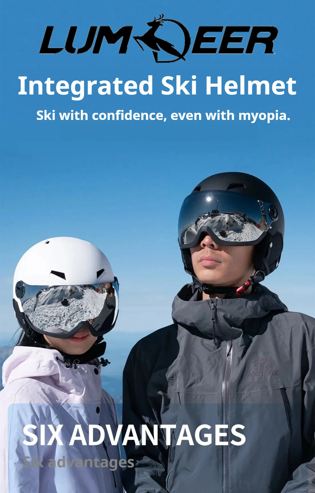 LUMDEER Winter Ski Helmet One-piece Adult Universal Snow Helmet Skating Ski girl Men's Snowboard Outdoor Sports Helmets 2026