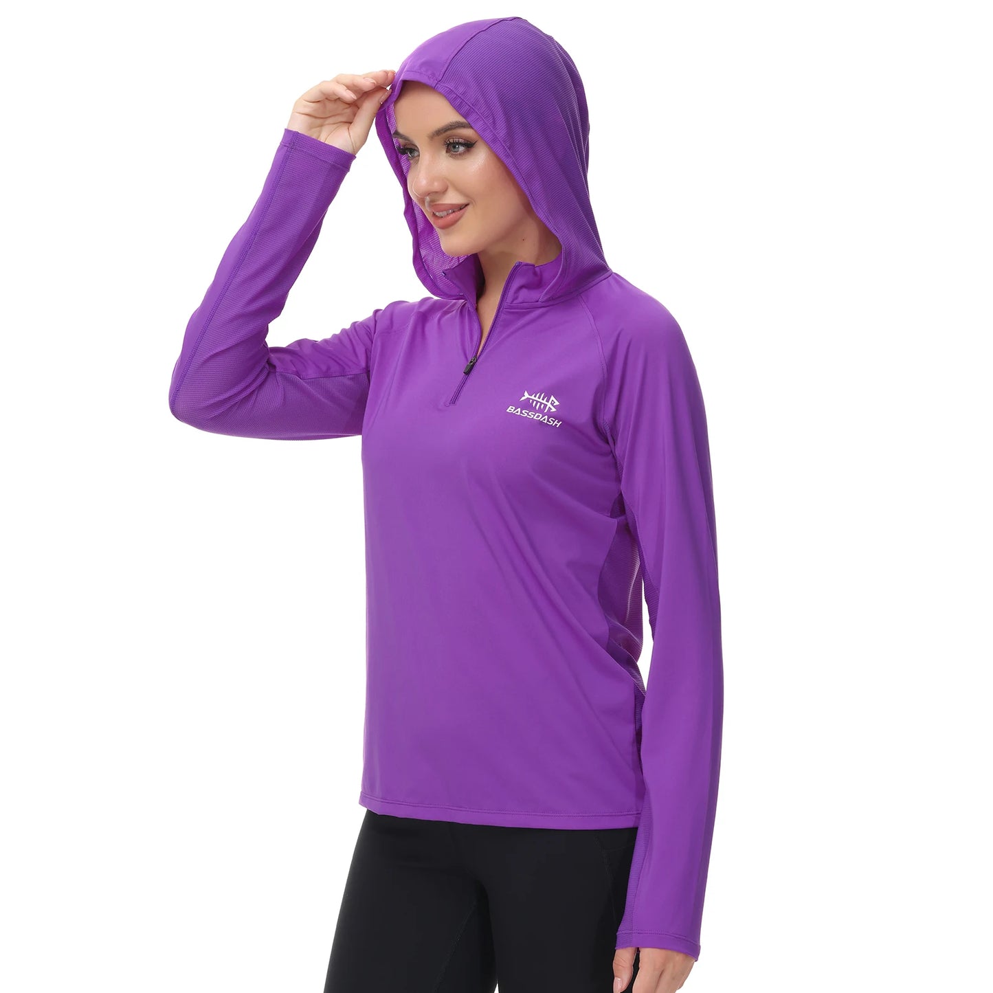 Bassdash Women’s UPF 50+ Performance Hoodie Long Sleeve UV Fishing Hiking Shirt