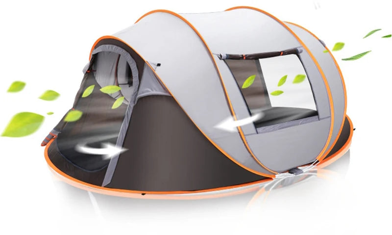 2-4Persons Throw Tent Automatic Waterproof Large Space Family Outdoor Camping Portable Tourist Self-driving BBQ Equipment