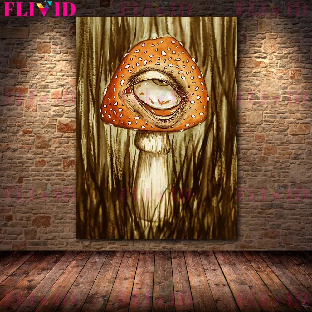 Ancient Egyptian God And Indian Four Hands Goddess Vintage Wall Art Canvas Painting,Lilith,Nyx Kali Goddess Art Poster And Print