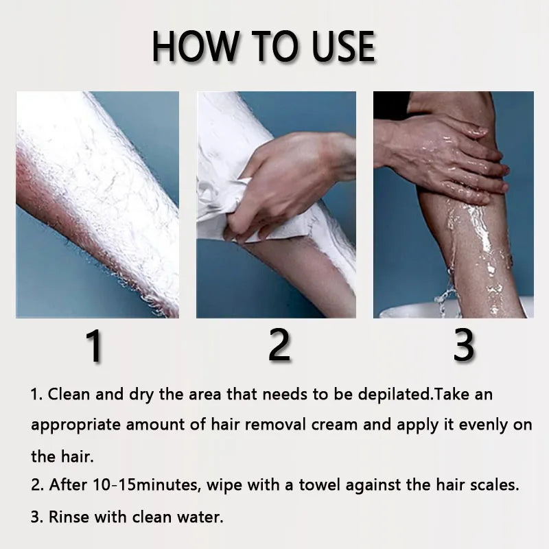 60g men/women aloe vera painless permanent hair removal cream, fast, thorough, gentle and smooth skin, hair removal care product