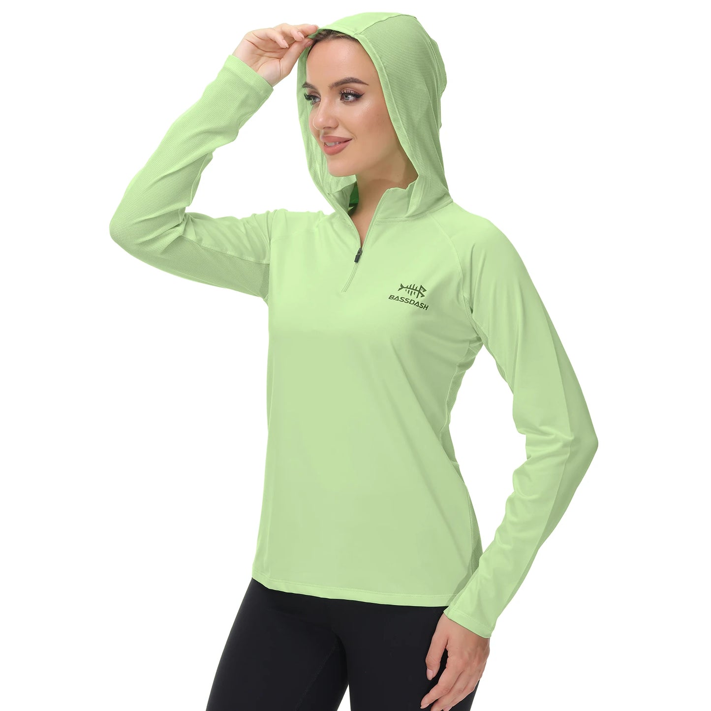 Bassdash Women’s UPF 50+ Performance Hoodie Long Sleeve UV Fishing Hiking Shirt