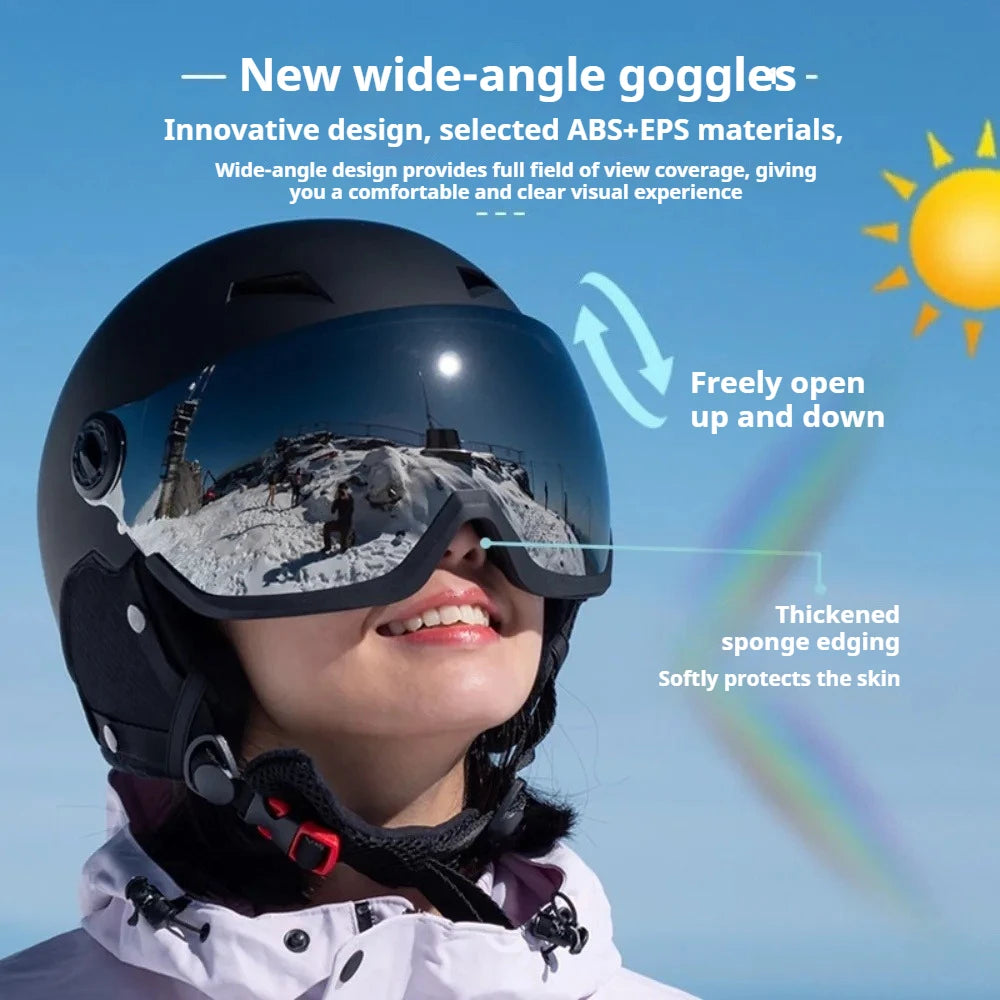 LUMDEER Winter Ski Helmet One-piece Adult Universal Snow Helmet Skating Ski girl Men's Snowboard Outdoor Sports Helmets 2026