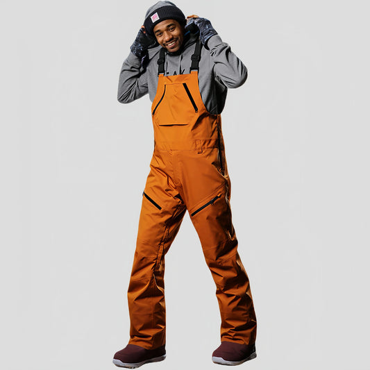 2025 Winter Skiing Pants Outdoor Waterproof Windproof Snow Trousers Men Loose Ski Overalls Snowboard Sport Strap Pants Clothing