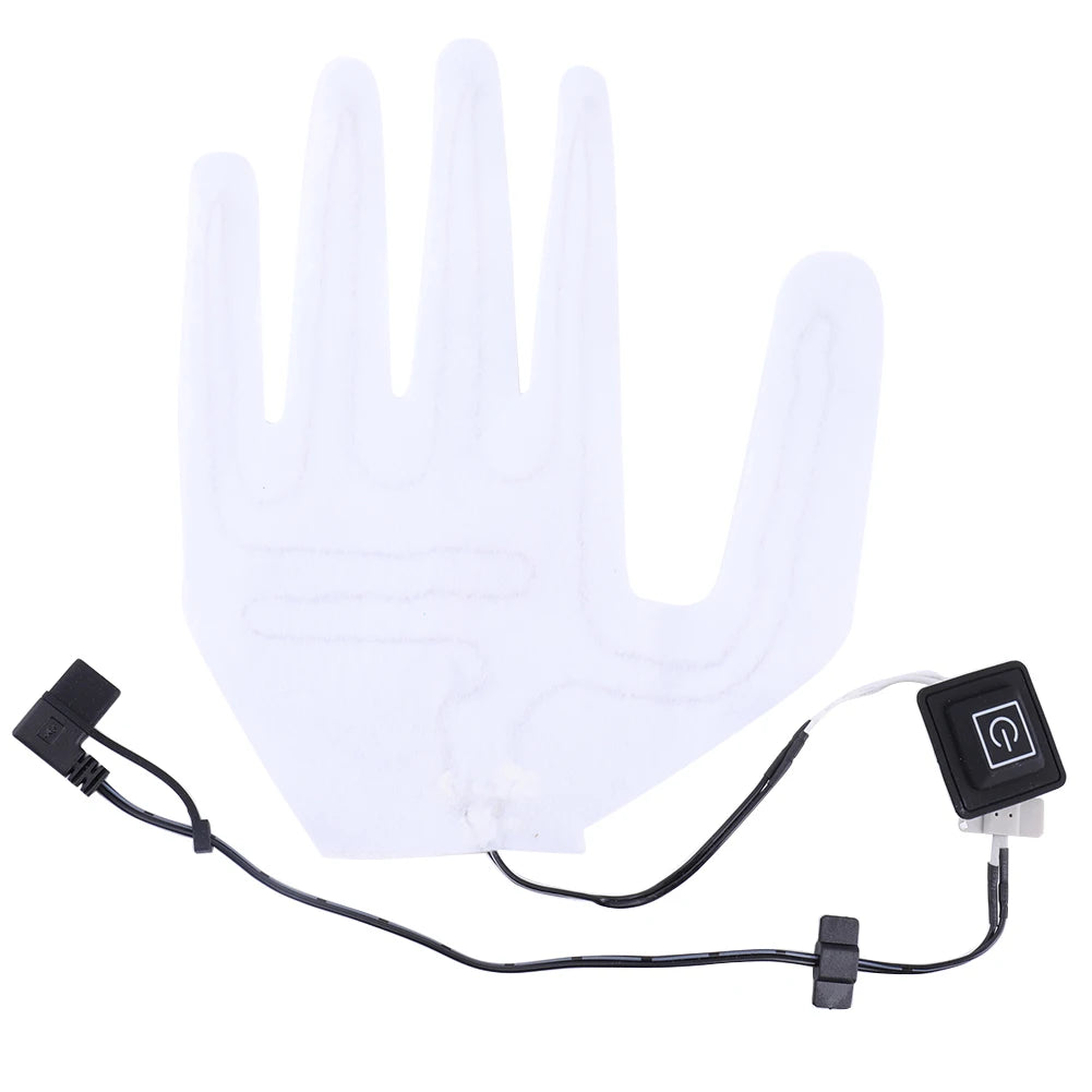 Heating Pad Heated Gloves Pad Xmas Gift USB Heated Gloves Pad Winter Warm Five-Finger Gloves Heating Pad Glove Heating Sheet