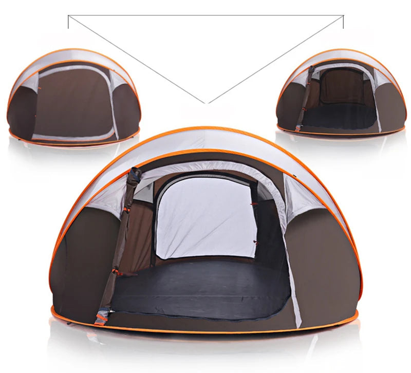 2-4Persons Throw Tent Automatic Waterproof Large Space Family Outdoor Camping Portable Tourist Self-driving BBQ Equipment