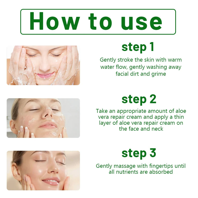 100g Aloe Vera Moisturizing Face Cream Repairs Dry Skin Protects Skin Lubricates and Tightens Skin Care Products for Women & Men