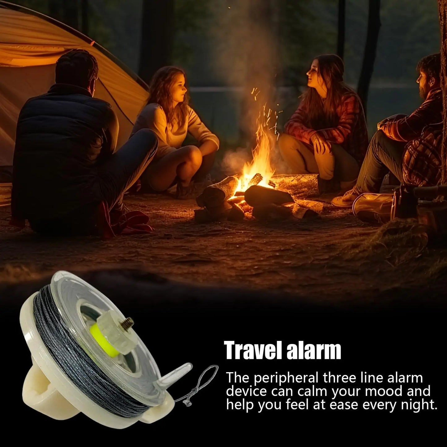 Perimeter Alarm Trip Wire Camping Perimeter Alarm Trip Line Weatherproof Early Warning Security System For Camping Outdoor