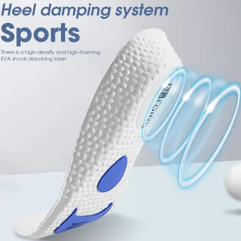 Arch Support Insoles Sneakers Height Increasing Shoe Pad Cuttable U-shaped Cup Shoes Cushion Relieve Foot Pressure Sports Insole