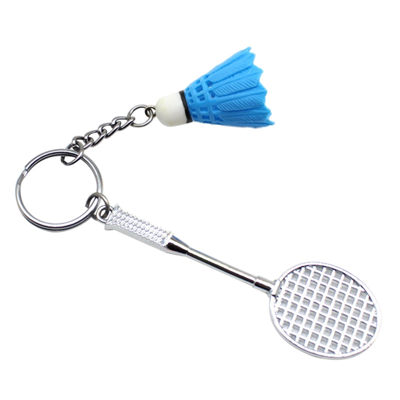 Badminton for KEY Ring Charm Decors, Sports Lovers for Creative Badminton Bat Cu