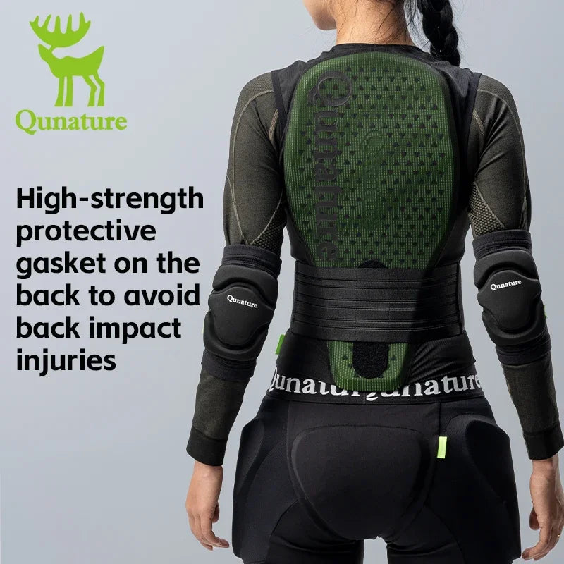 Qunature Adults Ski Vest CE1 Level Anti-Collision Waist Protector Sports EAR Pad Back Protection Vest Anti-Fall Vest Jackets