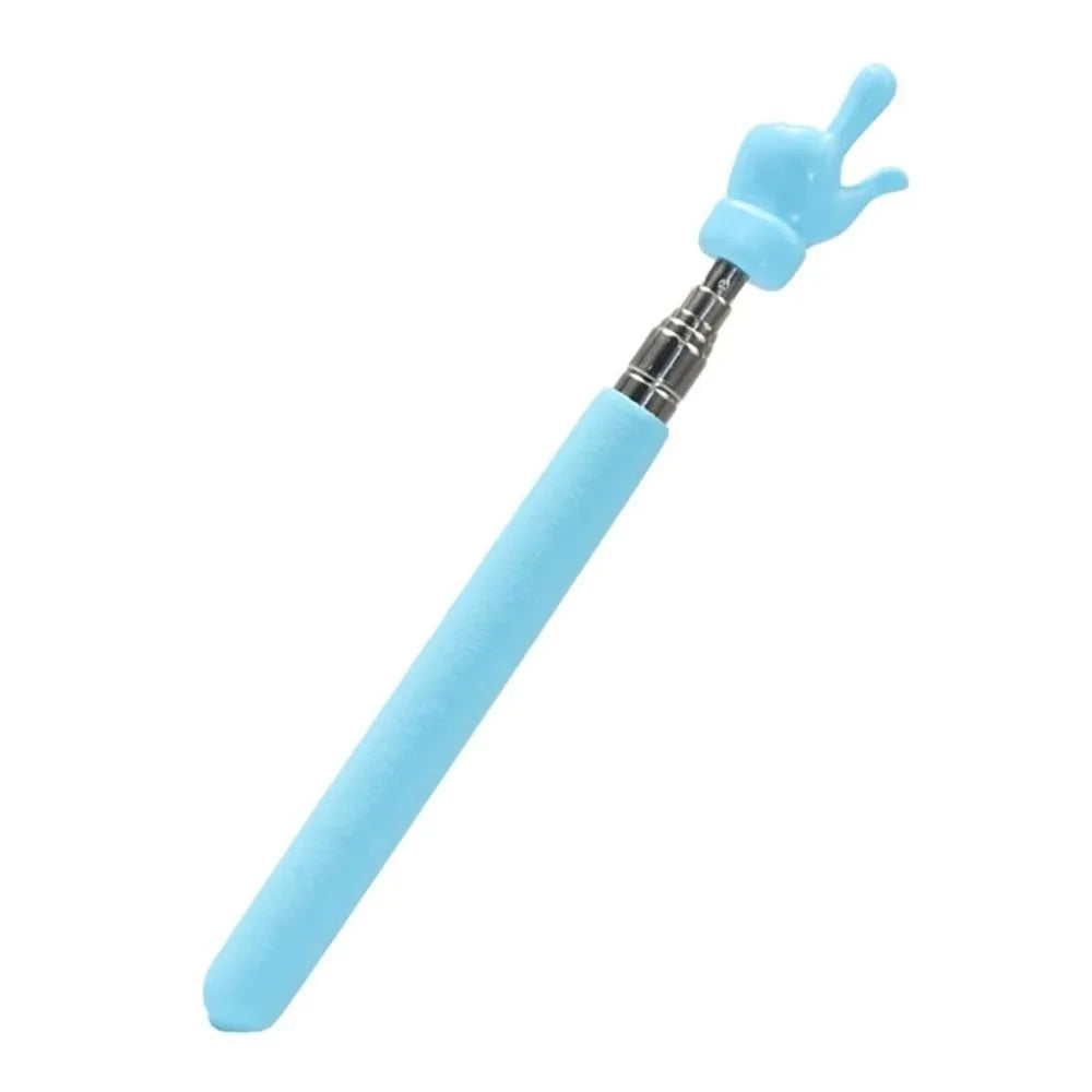 Durable Stainless Steel Teaching Pointer Telescopic Rod Finger Design Finger Reading Sticks Classroom Finger Pointer Students