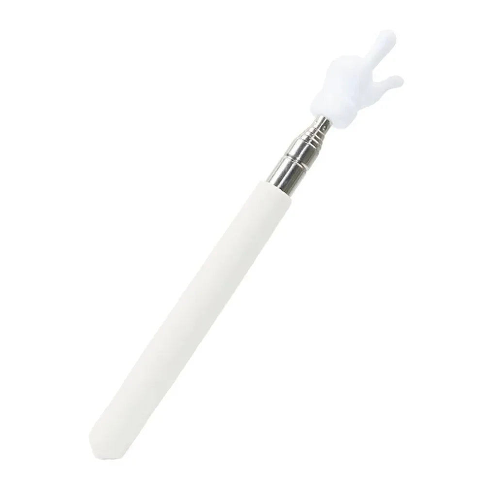 Durable Stainless Steel Teaching Pointer Telescopic Rod Finger Design Finger Reading Sticks Classroom Finger Pointer Students