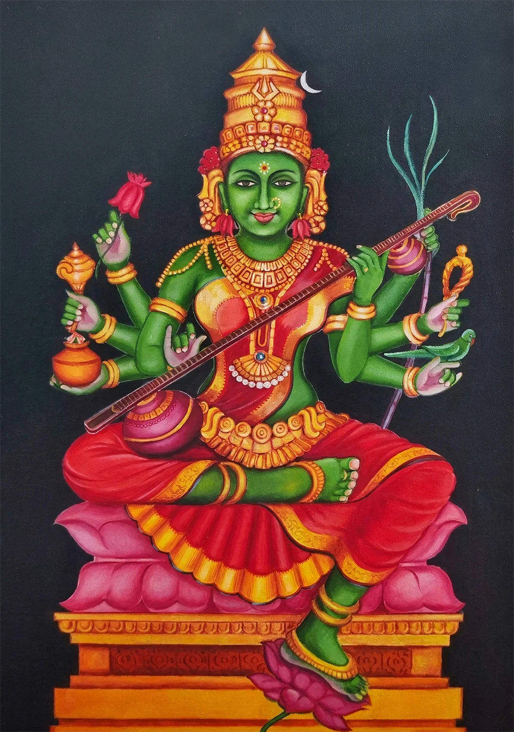 Hindu Goddess Wall Art Kali Mahavidya Poster Tantric Shakti Devi Canvas Painting Home Living Room Decoration Painting
