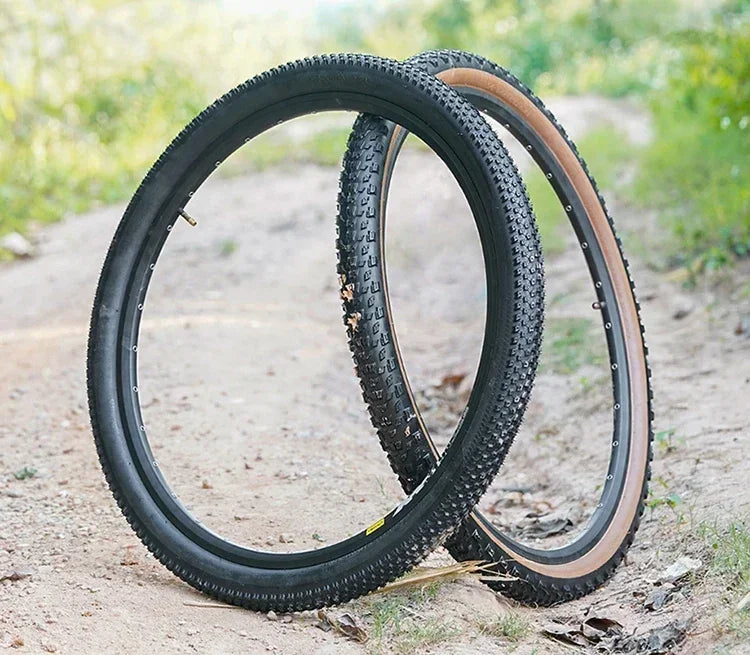 JILUER Folding Tire for Mountain and Road Bikes  27.5" Puncture-Resistant, 29" & 700c Sizes, Ultralight with Yellow Sidewalls