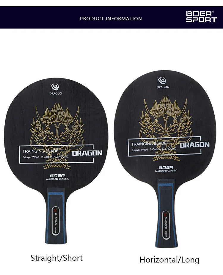 1PC BOER Table Tennis Racket Blade 7-layer Board AL Dragon