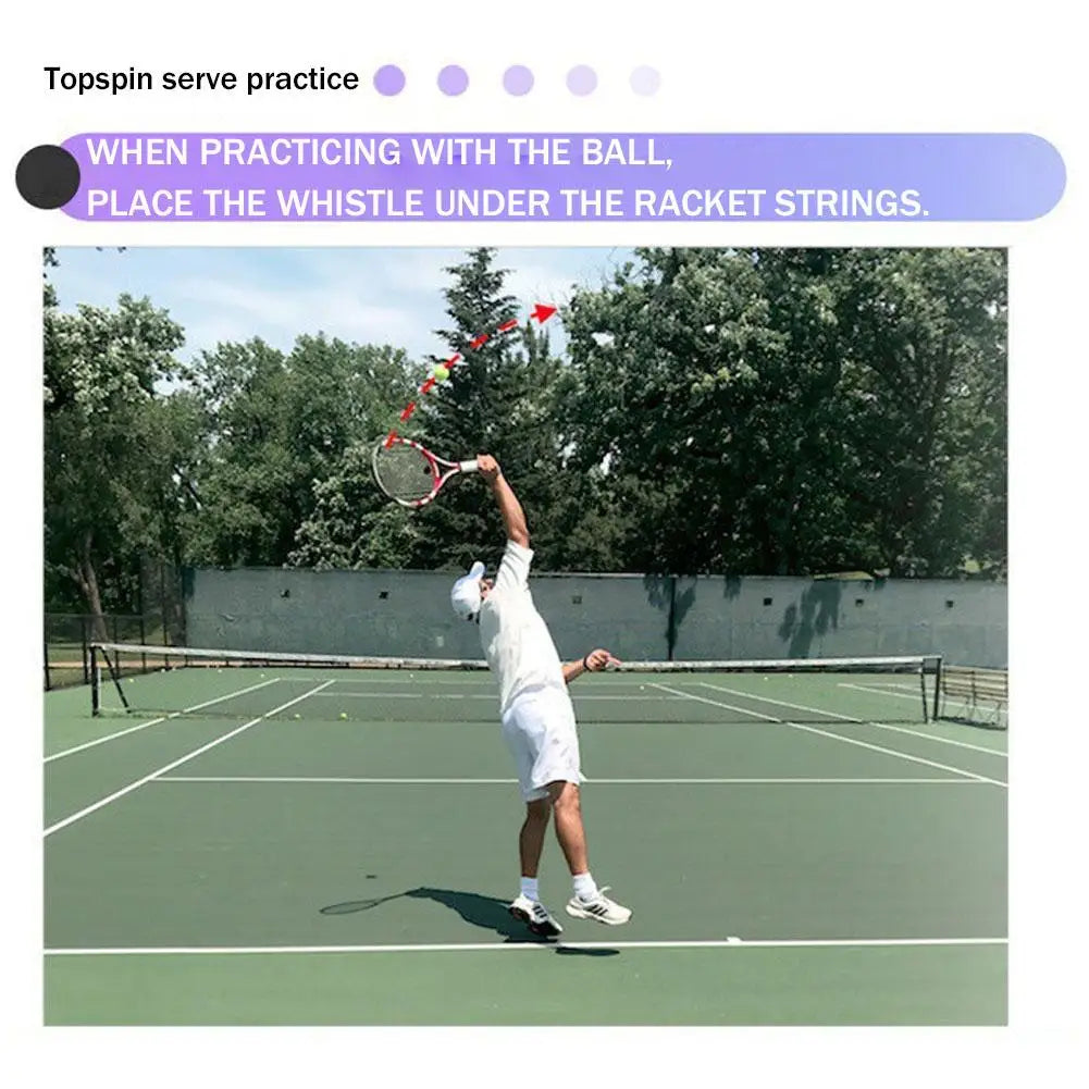 2025 Tennis Topspin Training Whistle - Portable Swing Aid for Beginners, Practice Hitting Trainer Master with Feedback Function