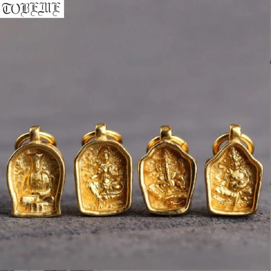 100% 925 Silver Tibetan Yellow Jambhala Buddha Amulet Green Tara Ganesh Ksitigarbha Buddha Charmsa