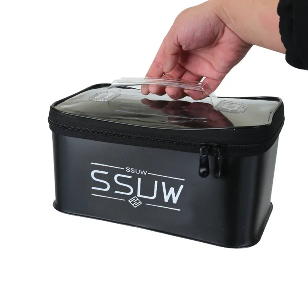 Portable EVA Fishing Tool Box, Fishing Accessory Organizer, Live Bait Storage Container, 3L/5L/7L Large Capacity Water Container