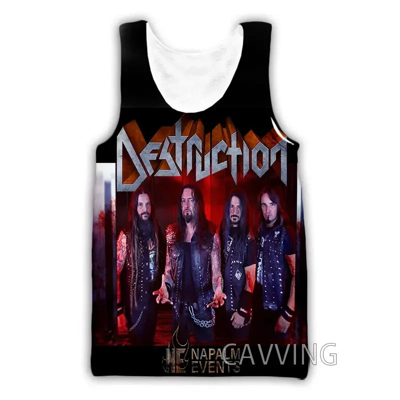 CAVVING 3D Printed  Destruction Band  Tank Tops Harajuku Vest  Summer Undershirt Shirts Streetwear for Men/women
