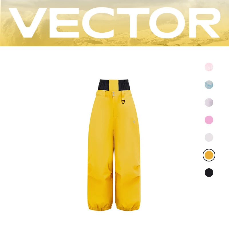 VECTOR Men Women 3L Cotton Ski Jacket Ski Pants Winter Warm Windproof Waterproof Outdoor Sports Snowboard Ski Coat Trousers