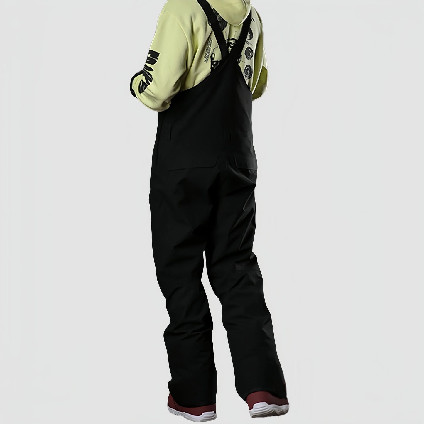 2025 Winter Skiing Pants Outdoor Waterproof Windproof Snow Trousers Men Loose Ski Overalls Snowboard Sport Strap Pants Clothing