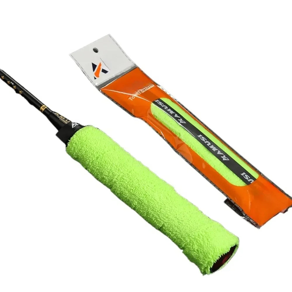 Pro Sweat-Absorbing Overgrips - Towel Grip Tape for Tennis/Badminton Rackets, Non-Slip Control Wrap w/Self-Adhesive