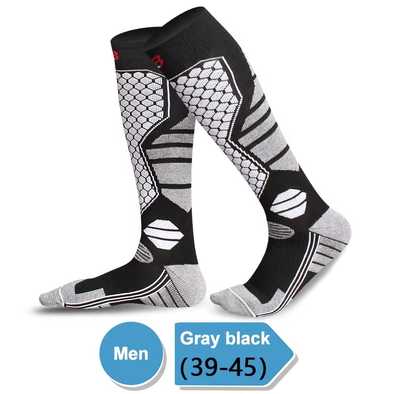 New Winter Warm Ski Socks Anti-slip Thickened Compression Snowboard Socks Thermal Moisture-wicking Knee High Socks 2026