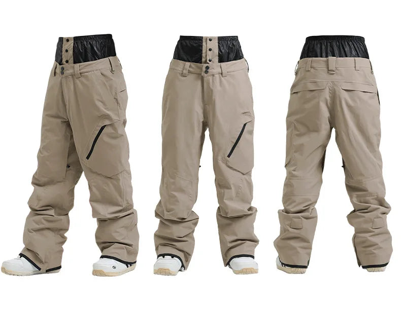 GSOU SNOW Women Men Ski Pants Snowboard Pants Super Baggy Snowboarding Loose Snow sport Insulation Waterproof Windproof