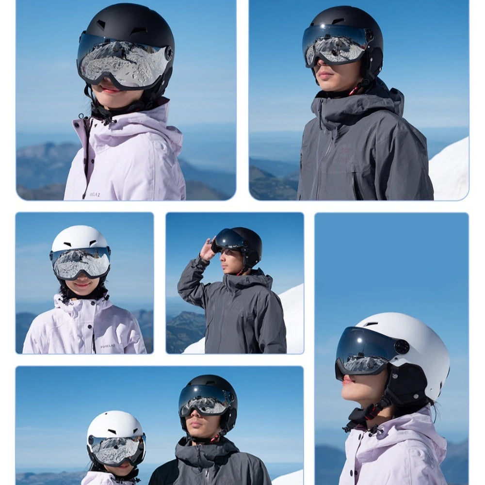 LUMDEER Winter Ski Helmet One-piece Adult Universal Snow Helmet Skating Ski girl Men's Snowboard Outdoor Sports Helmets 2026