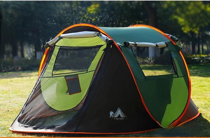 2-4Persons Throw Tent Automatic Waterproof Large Space Family Outdoor Camping Portable Tourist Self-driving BBQ Equipment