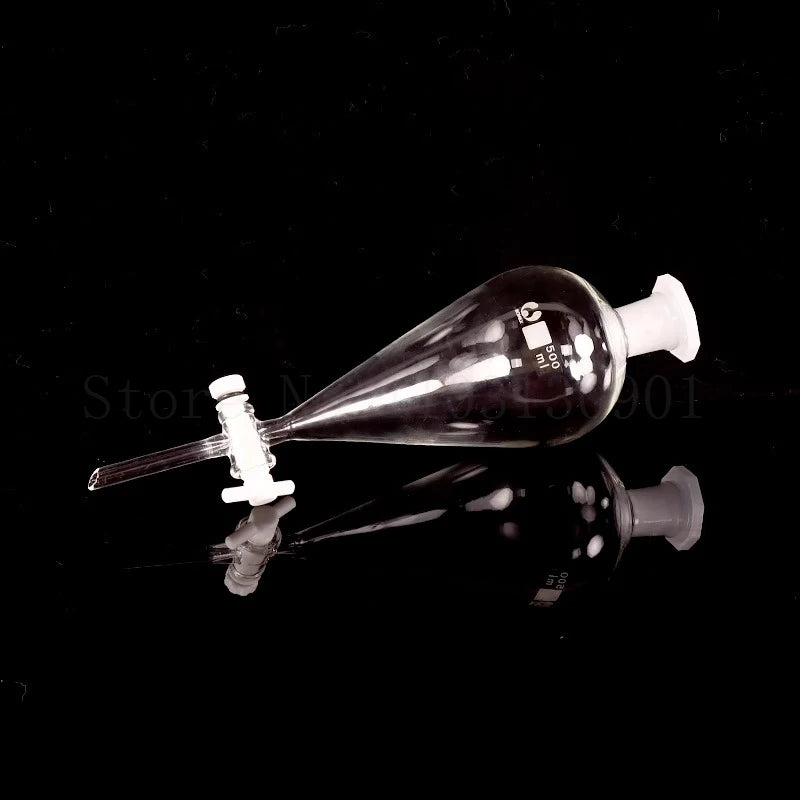 60ml-1000ml Lab Glass Pear-Shaped Separatory Funnel Used to Eurify Essential Oil Chemical Experiment