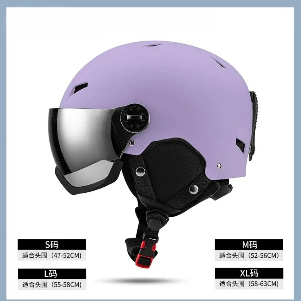 LUMDEER Winter Ski Helmet One-piece Adult Universal Snow Helmet Skating Ski girl Men's Snowboard Outdoor Sports Helmets 2026