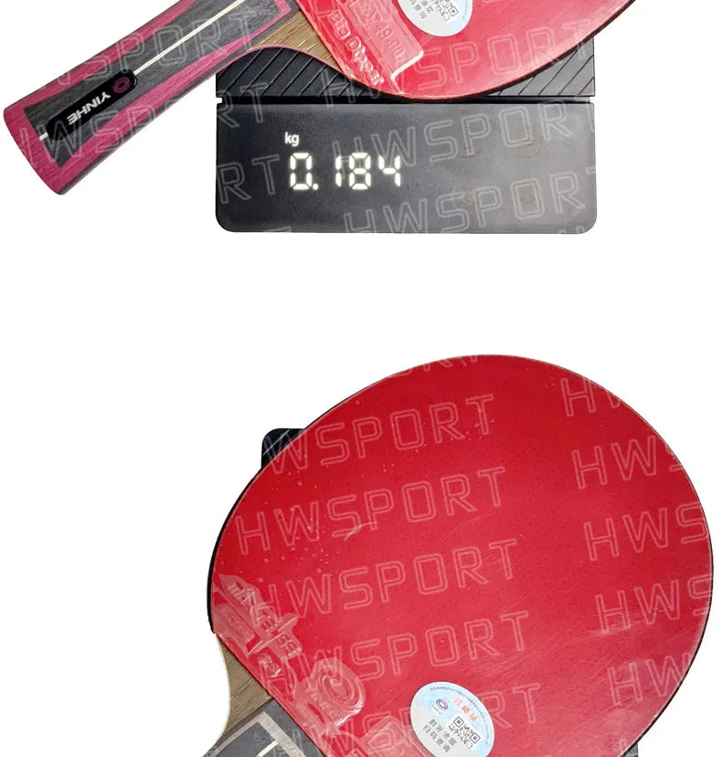 YINHE Professional Table Tennis Racket Pre-made 12 13 14 15 Star Ping Pong Racket Paddle 5 Wood 2 Carbon Offensive Bat for Speed