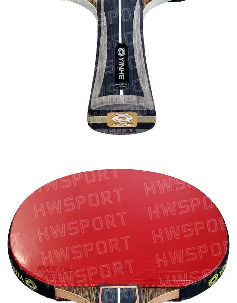 YINHE Professional Table Tennis Racket Pre-made 12 13 14 15 Star Ping Pong Racket Paddle 5 Wood 2 Carbon Offensive Bat for Speed