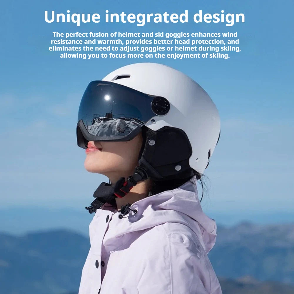 LUMDEER Winter Ski Helmet One-piece Adult Universal Snow Helmet Skating Ski girl Men's Snowboard Outdoor Sports Helmets 2026