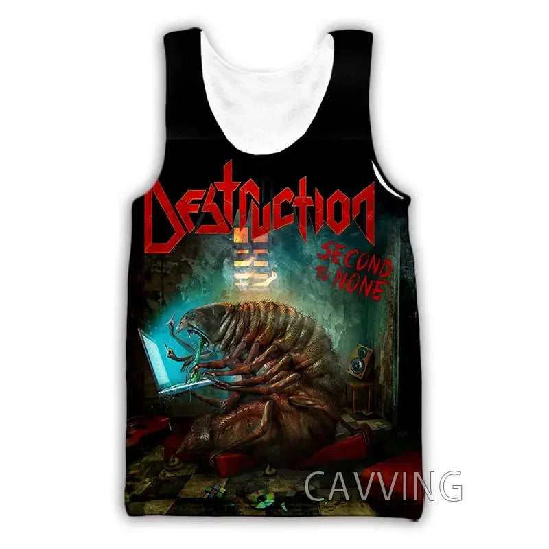 CAVVING 3D Printed  Destruction Band  Tank Tops Harajuku Vest  Summer Undershirt Shirts Streetwear for Men/women