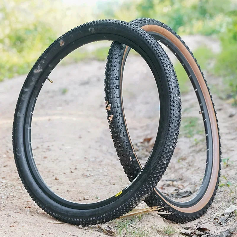 JILUER Folding Tire for Mountain and Road Bikes  27.5" Puncture-Resistant, 29" & 700c Sizes, Ultralight with Yellow Sidewalls