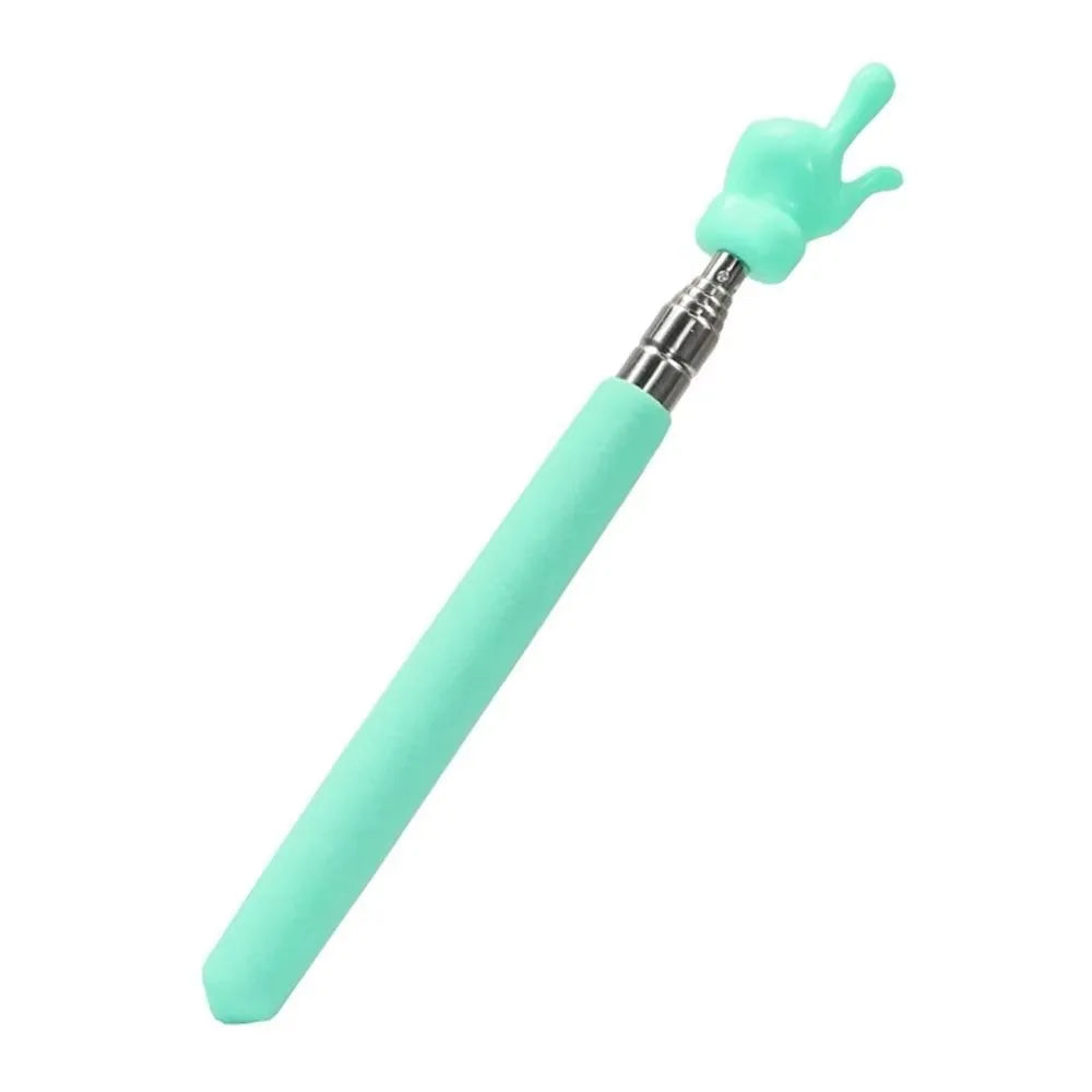 Durable Stainless Steel Teaching Pointer Telescopic Rod Finger Design Finger Reading Sticks Classroom Finger Pointer Students